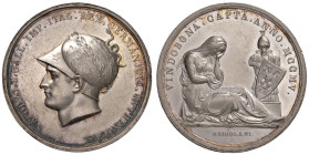 Medaglia Presa di Vienna. D/ Testa con elmo corinzio a sx. NAPOLEO. I. GALL. IMP. ITAL. REX. GERMANICUS. RUTHENICUS - R/ VINDOBONA. CAPTA. ANNO. MCCMV...