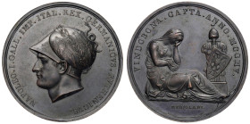 Medaglia Presa di Vienna. D/ Testa con elmo corinzio a sx. NAPOLEO. I. GALL. IMP. ITAL. REX. GERMANICUS. RUTHENICUS - R/ VINDOBONA. CAPTA. ANNO. MCCMV...
