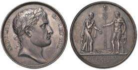 Medaglia Napoleone, dopo la vittoria di Austerlitz, incontra in Urchütz l’imperatore d’Austria Francesco II. D/ Testa laureata di Napoleone a dx. NAPO...