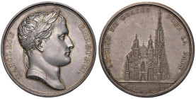 Medaglia Te Deum per la pace di Presbourg nella cattedrale di Vienna. - D/ Testa laureata a dx di Napoleone - R/ Circolarmente: ACTIONS DE GRACES POUR...