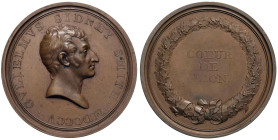 Medaglia Sir Sydney Smith nominato ammiraglio. D/ Busto a dx. Giro: GUGLIELMUS SIDNEY SMITH. MDCCCV. Sotto il taglio del collo: T. WEBB - R/ In spessa...