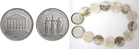 Medaglia 1813 Le potenze alleate vittoriose D/ circolarmente: legenda in lingua tedesca. Nel campo la giustizia, la saggezza e la concordia in piedi. ...
