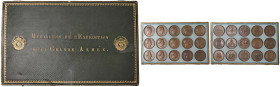 Napoleone Bonaparte (1795-1815) Cofanetto con 15 medaglie delle Spedizioni della Grande Armèe 1804 - 1805 - 1806. Opus: Droz, Jeuffroy 1 e 1 di Manfre...