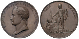 Napoleone Bonaparte Primo Console (1795-1815) Medaglia 1802 A. V Pace di Amiens - Opus: Dumarest - Bramsen 195 - Julius 1053 - Essling 956 - Rara ed i...
