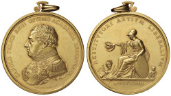 SAVOIA Medaglia Carlo Felice (1821-1831) Medaglia 1823 Restitutori Artium Liberalium per il restauro dell'Accademia di Belle Arti - Opus: Lavy AU (g 6...