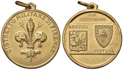 Distretto Militare Firenze Medaglia senza data (post. 1960/70) Al Capitano: Celesti Antonio, Arezzo e Pistoia - Autore non indicato - AU 750 (g 11,12 ...