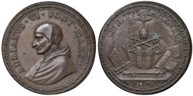 Adriano VI (1522-1523) Medaglia riconio senza data Adriaan Florenszoon Boeyens di Utrecht, Olanda. Commemorante la grande cultura del Pontefice - Arti...
