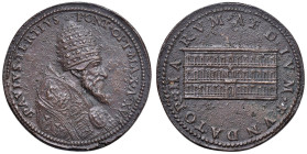 Paolo III (1534-1549) Medaglia A. XVI senza data Per la costruzione di Palazzo Farnese - Opus: A. Cesati - Modesti III, 341 - Rara - AE (g 19,44 - Ø 3...
