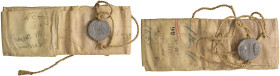 Clemente VIII (1592-1605) Bolla Plumbea con documento manoscritto 1597 - San Pietro e San Paolo - PB ( Ø 37,5 mm) Rara corredata del suo documento ver...