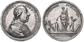 Pio VI (1775-1799) Medaglia 1778 A. IV abolizione dei dazi interni allo Stato Pontificio - Mazio 515; ,Bart 778 AG (g 25,23 - 28 mm) RR Segni da antic...