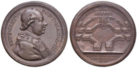 Pio VI (1775-1799) Medaglia A. III 1777 Piazza ottagonale di San Lorenzo Nuovo - Opus: Hamerani - Lincoln 1953 - Rara - AE (g 19,54 - Ø 38 mm) Ottima ...