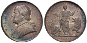 Pio IX (1846-1878) Medaglia 1861 A. XVI ll profeta Daniele fra due leoni - Opus: C. Voigt - Lincoln 2289 - R.Z. 729 - Bartolotti E861 - AG (g 34,08 - ...