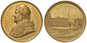 Pio IX (1846-1878) Medaglia 1867 A. XXII Per la realizzazione della scalinata di piazza del Quirinale - Opus: Ignazio Bianchi - Bartolotti E867 - Rari...
