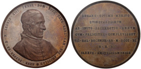 Leone XIII (1878-1903) Medaglia 1890 per il 50° Anniversario di Sacerdozio - AE (Ø 66 mm) In slab NGC MS 65 BN 5775473-003. Una splendida ed imponente...