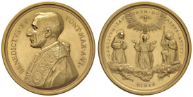 Benedetto XV (1914-1922) Medaglia 1920 A. VI Per le canonizzazioni dei tre nuovi Santi del 1920 - Opus: Aurelio Mistruzzi - Bartolotti E920 - Molto mo...
