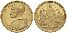 Benedetto XV (1914-1922) Medaglia (1919) A. V La Chiesa madre dei sofferenti - Opus: Giuseppe Romagnoli - Bartolotti E919 - Molto rara - AU (g 54,68 -...