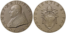 Giovanni XXIII (1958-1963) Medaglia straordinaria 1958 da fusione Elezione al pontificato - Opus: Giampaoli - Modesti II 1958 - Rarissima medaglia da ...