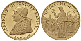 Giovanni XXIII (1958-1963) Medaglia 1961 A. IV Promulgazione dell'Enciclica Mater et Magistra - Opus: Giampaoli - Bartolotti E962 - Mont.04 - AU 917 (...