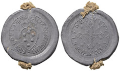 MEDAGLIE DI PERSONAGGI Alessandro Medici (1510-1537) Bolla plumbea del Granducato di Toscana - Con filo passante - PB (g 47,62 - Ø 38,8 mm) Rara

St...
