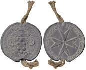 Cosimo III Medici (1642-1723) Bolla plumbea del Granducato di Toscana, croce di Malta - Con filo passante - PB (g 60,35 - Ø 42,2 mm) Rara

Status: S...