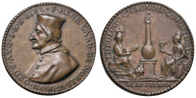 Enrico Noris (1631-1704) Medaglia 1700 da fusione Al frate dell’ordine di Sant’Agostino, cardinale bibliotecario di Santa Romana Chiesa - Opus: Giusep...