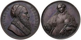 Tiziano Vecellio (1488-1576) Medaglia (1850) In onore del pittore per l'opera "Flora" - Opus: Nicola Cerbara - Rara - AE (g 122 - Ø 60,35 mm) Eccezion...