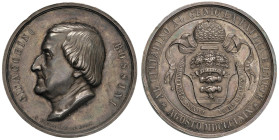 Gioacchino Rossini (1792-1868) Medaglia 1869 Ricordo del celebre musicista dopo la sua morte - Opus: Pieroni - Rara in argento - AG (g 58,23 - Ø 45 mm...