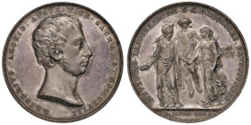MILANO Medaglia 1818 Ingresso in Milano del principe Ranieri - Opus: Manfredini - AG (g 28,13 - Ø 37 mm) Conservazione eccezionale con una splendida l...
