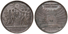 NAPOLI Ferdinando IV di Borbone (1759-1816) Medaglia 1817 Per la ricostruzione del Teatro San Carlo dopo l'incendio - Opus: Autore non indicato - D'Au...