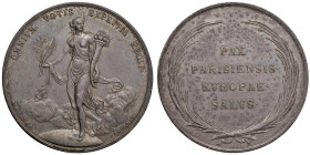 FRANCIA Periodo Napoleonico Medaglia 1814 Pace di Parigi, La Pace sul globo con rami di ulivo, palma e cornucopia - Opus: Ponninger - Bramsen 1454 - J...