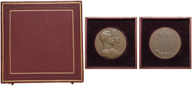 RUSSIA Nicola II (1894-1917) Medaglia 1896 Visita in Francia - Opus: Chaplain AE (g 147 - Ø 70 mm) In bellissimo astuccio d'epoca anonimo

Status: F...