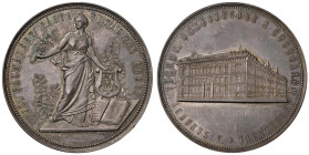 UNGHERIA Medaglia premio 1898, donata a: HENCZ KAROLYNAK in incuso. Vista delle palazzo delle Esposizioni. Opus: J.C.H. - Rara medaglia - AG (g.57,13 ...