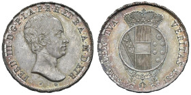 FIRENZE Ferdinando III (1814-1824) Mezzo francescone 1823 - MIR 437 AG (g 13,72) RR Esemplare di conservazione eccezionale, con ottimi fondi lucenti e...