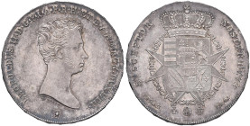 FIRENZE Leopoldo II (1824-1859) Francescone 1841 - MIR 448/6 AG (g 27,19) RR Minimi colpetti al bordo, ma moneta di insolita qualità con una gradevole...