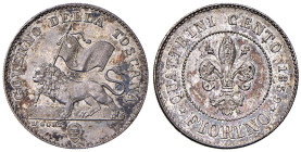 FIRENZE Governo Provvisorio di Toscana (1859-1860) Fiorino 1859 - MIR 467 AG (g 6,84)

Status: qFDC