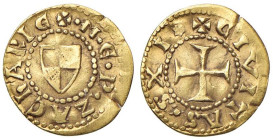 GENOVA Colonia Genovese, Chios - Manuele e Paleologo Zaccaria (1307-1310) Quarto di ducato - Mazarakis 1 AU (g 0,84) RRRRR Frattura di tondello. Ex as...