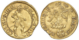 LIVORNO Cosimo III (1670-1723) Ongaro - MIR 74 AU (g 3,45) RRRRR Foro otturato. Questa moneta fu battuta in base al Rescritto del 30 luglio 1674, su i...