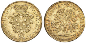 LIVORNO Cosimo III (1670-1723) Pezza d'oro della rosa 1718 - MIR 69/2 AU (g 7,80) RRR

Status: qSPL
