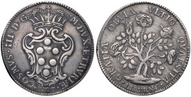 LIVORNO Cosimo III (1670-1723) Pezza della rosa 1707 - MIR 66/10 AG (g 25,59) Probabilmente da incastonatura

Status: BB+