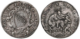 LUCCA Repubblica (1369-1799) Mezzo ducatone 1599 - Bellesia 103; MIR 198/4 AG (g 15,58) RRRR Rarissimo nominale!

Status: qBB-BB