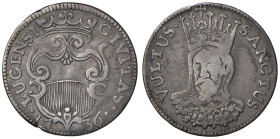 LUCCA Repubblica (1369-1799) Grosso o Barbone da 12 soldi 1736 - MIR 224/3 AG (g 2,51) RR Frattura di tondello

Status: qBB