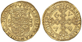 MANTOVA Guglielmo Gonzaga (1550-1587) Scudo d'oro - MIR 505 AU (g 3,33) RR Emissione che potrebbe appartenere anche alla zecca di Casale. Esemplare di...