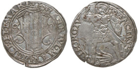 MESOCCO Gian Giacomo Trivulzio (1487-1518) Grosso da 6 soldi - MIR 982 AG (g 3,85) In slab NGC AU 53 cod. 2129425-037. Moneta di ottima qualità per la...