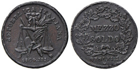 MILANO Repubblica italiana (1802-1805) Progetto del Mezzo soldo 1804 A. III - Lupino PP 888 (g 5,68) RRRR

Status: SPL