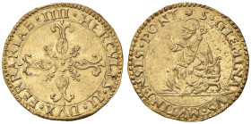 MODENA Ercole II (1534-1559) Scudo d'oro col titolo DVX FERRARIAE - MIR 643/1 AU (g 3,36) Conservazione eccezionale!

Status: qFDC