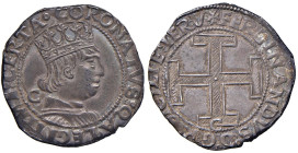NAPOLI Ferdinando I d'Aragona (1458-1494) Coronato lettera C dietro il busto e sotto la croce - MIR 68/16 AG (g 3,99) Piccoli depositi sulla guancia. ...