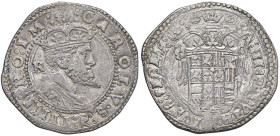 NAPOLI Carlo V (1516-1556) Tarì sigla R - Magliocca 34/3 var. (g 5,99) R Variante al R/, corona tra globetti in verticale. Lucidata

Status: qBB/BB