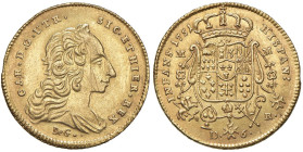 NAPOLI Carlo di Borbone (1734-1759) 6 Ducati 1751 con HISPAN - Magliocca (edizione 2025) 113 AU (g 8,92) Ex Nomisma 69, lotto 1266 con questa descrizi...