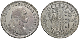 NAPOLI Ferdinando IV (1759-1799) Piastra 1788 - Magliocca (edizione 2025) 246 AG (g 27,14) Difetto al bordo

Status: BB+