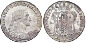 NAPOLI Ferdinando IV (1759-1816) Piastra 1794 - Magliocca (edizione 2025) 254 AG (g 27,31) Macchie marginali e modesti graffietti di conio ma esemplar...
